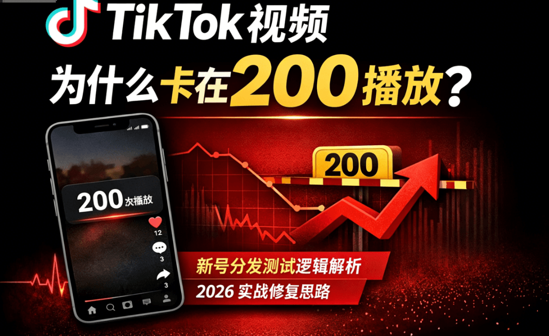 为什么 TikTok 视频总是卡在 200 播放？