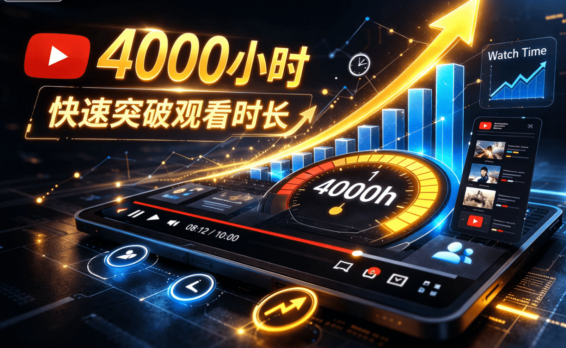 为什么 YouTube 观看时长一直达不到 4000 小时？2026 实操指南